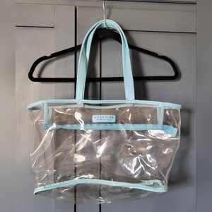 Kenneth Cole Reaction Clear and Blue Tote Bag EUC